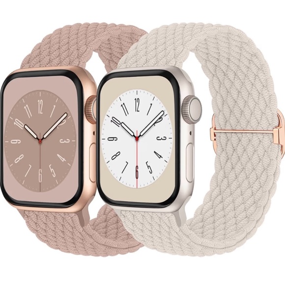 2 pack Braided Solo Loop Compatible with Apple Watch Band 38mm 40mm 41mm 42mm 44 - Picture 1 of 3